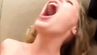 dirty talking white girl plays with 2 BBC