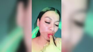 Thin Hairy Asian Teen Shows Off Tits And Pussy