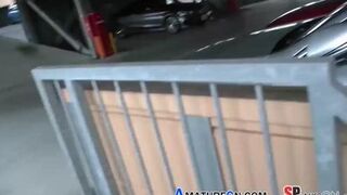 The obedient girl gets toyed from outdoors