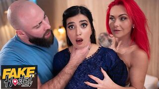 Fake Hostel - Shy Pakistani sister has sexual awakening in exciting threesome with British couple