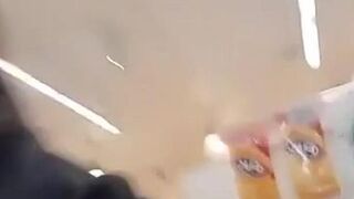 Girl showing boobs in public