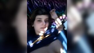 Amateur Chubby with Massive Tits Fucks BF.