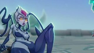 Cold Banged by Monsters - Evelynn's 2D DP Gangbang