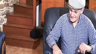 French Slut A41 babe maid old man threesome