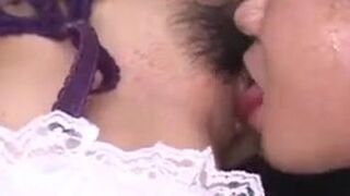 Japanese Model deals cock in each of her holes