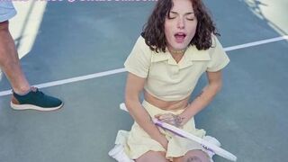 Tennis Girl Takes Break From Tennis Lessons To Ride A Big Cock