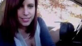 Play with pussy in car