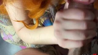 Girl Sensual Sucking Neighbor'S Dick, Riding Top And Orgasm