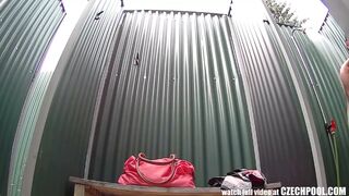 Amazing Young Girl Shower Voyeur