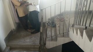 Student girl got her with her class teacher