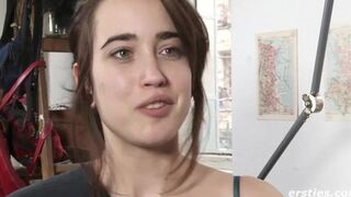 Amateur Teen Effie Rubbing her Untrimmed Pussy