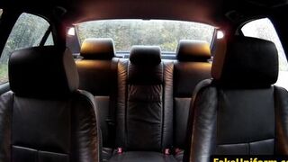 Police male anus fingers blond ho in car