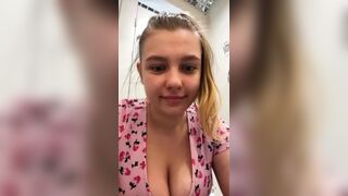 Fingering pussy close up in the locker room
