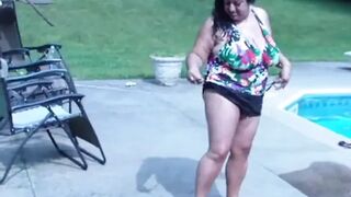 Me and My BUSTY 50yo Desi Aunty FWB At The Pool