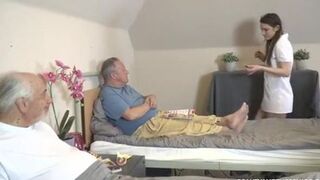 Geezer scores his favorite nurse in the ward