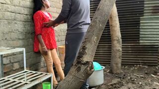 Indian Desi bhabhi sex in forest - Bhabhi was sitting at home in a mood, her boyfriend went behind her house and fucked ass.