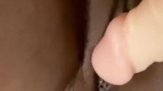 Ebony Snow Pink pussy Thrusting on my toy Cock!!