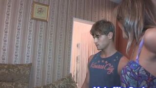 Lovely euro babe cuckolds her restrained boyfriend