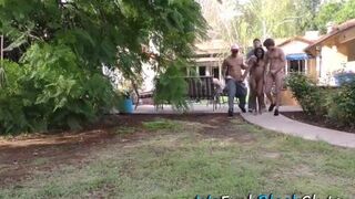 Ebony teen gets bukkaked