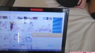 Teen stepsis is a porn addict and she fucks with stepbro