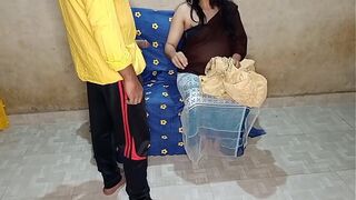 step Son-in-law fucks step mother-in-law for the first time in her in-laws house! porn in clear hindi voice