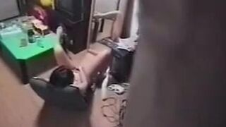 Spying my gf through bedroom window