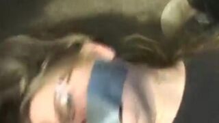 Busty nerd taken off the street