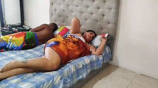 I share a bed with my stepfather's old man and we end up having really good sex (I hope I don't get pregnant by my stepfather)