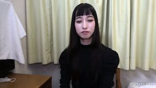 Cute Japanese Girl In Black With Small Tits