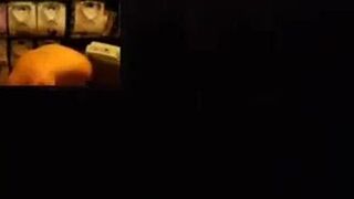 Girl cums at public store while working