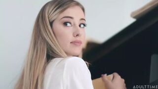 Adult Time - Lesbian Intern Haley Reed Seduces Boss Kenzie Taylor for Office Pussy Licking Session!