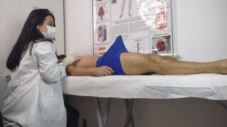 Nurse makes patient have very hard erection