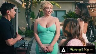 MOMMY'S BOY - MILF Penny Barber CAUGHT BFF Fucking Her Stepson & JOINS IN! BUSTY STEPMOM GROUP SEX!