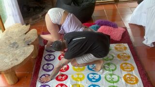 A Strip Twister game with Amelia and Lucas