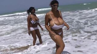 Ebony x 2 having a vacation in the carribean sea