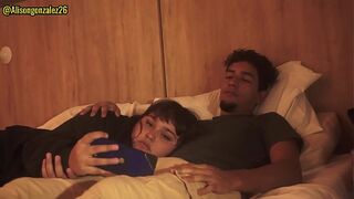 Watching a movie with my stepfather and I accidentally swallowed his penis (they almost discovered us)