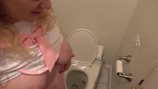 Stepdad Fucks Blonde Stepdaughter in Bathroom and Fills Her with Cum (Erin Electra, Matthias Christ)